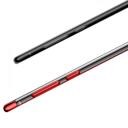 Xiaomi Mi 6 Kılıf Renkli Köşeli Lazer Şeffaf Esnek Silikon - Mavi