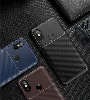Xiaomi Mi 6X Kılıf Karbon Serisi Mat Fiber Silikon Negro Kapak - Siyah