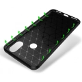 Xiaomi Mi 6X Kılıf Silikon Parmak İzi Bırakmayan Karbon Soft Negro Kapak - Siyah