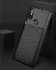 Xiaomi Mi 6X Kılıf Karbon Serisi Mat Fiber Silikon Negro Kapak - Lacivert