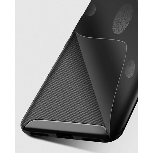 Xiaomi Mi 6X Kılıf Silikon Parmak İzi Bırakmayan Karbon Soft Negro Kapak - Siyah