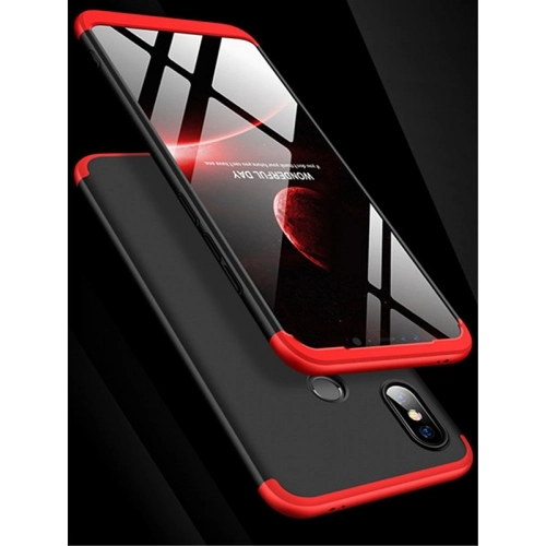 Xiaomi Mi 8 Kılıf 3 Parçalı 360 Tam Korumalı Rubber AYS Kapak - Mavi