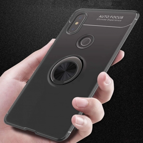 Xiaomi Mi 8 Kılıf Renkli Silikon Yüzüklü Standlı Auto Focus Ravel Kapak - Mavi