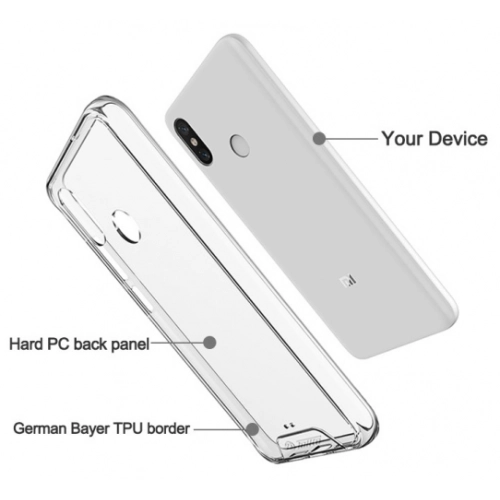 Xiaomi Mi 8 Kılıf Clear Guard Serisi Gard Kapak - Şeffaf