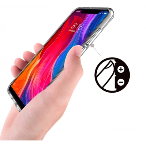 Xiaomi Mi 8 Kılıf Clear Guard Serisi Gard Kapak - Şeffaf