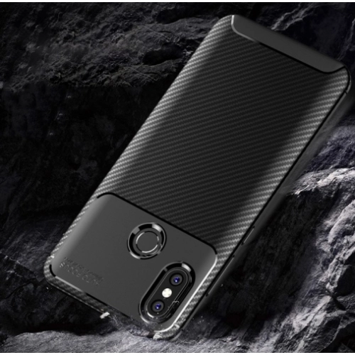 Xiaomi Mi 8 Kılıf Silikon Parmak İzi Bırakmayan Karbon Soft Negro Kapak - Siyah