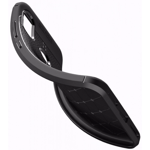 Xiaomi Mi 8 Kılıf Deri Görünümlü Lüks Parmak İzi Bırakmaz Niss Silikon Kapak - Lacivert