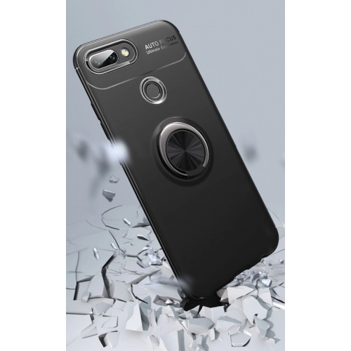 Xiaomi Mi 8 Lite Kılıf Renkli Silikon Yüzüklü Standlı Auto Focus Ravel Kapak - Mavi