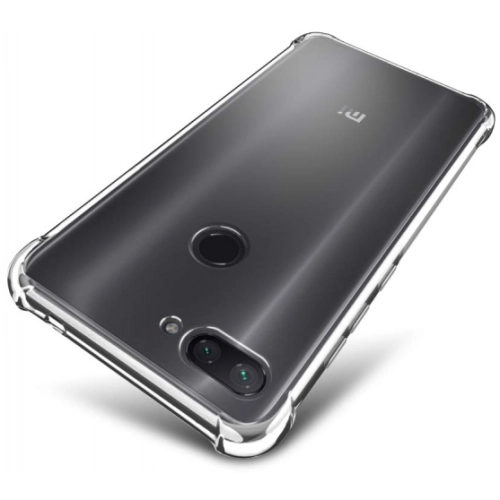 Xiaomi Mi 8 Lite Kılıf Silikon Köşe Korumalı Airbag Darbe Emici Kapak - Şeffaf