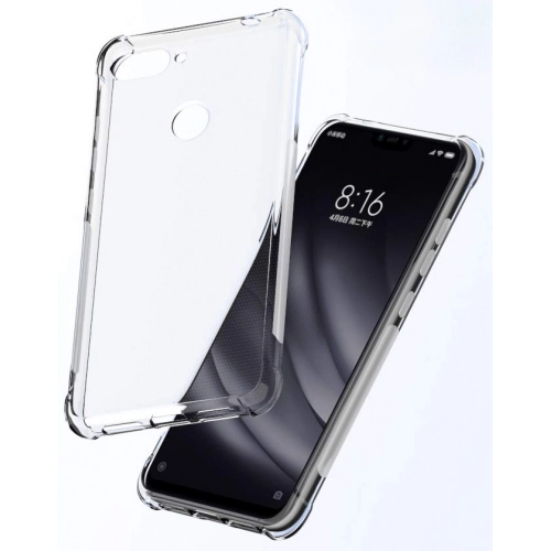 Xiaomi Mi 8 Lite Kılıf Silikon Köşe Korumalı Airbag Darbe Emici Kapak - Şeffaf