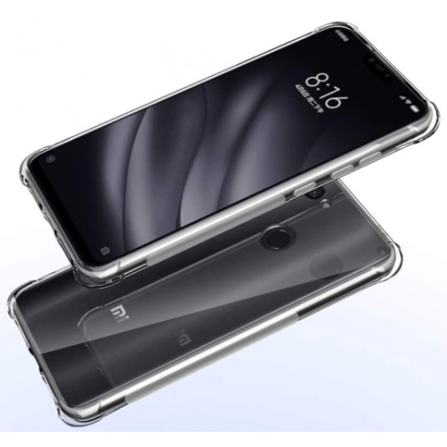 Xiaomi Mi 8 Lite Kılıf Silikon Köşe Korumalı Airbag Darbe Emici Kapak - Şeffaf