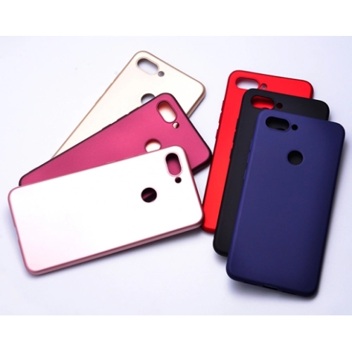 Xiaomi Mi 8 Lite Kılıf İnce Soft Mat Renkli Esnek Silikon Kapak - Lacivert