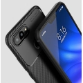Xiaomi Mi 8 Lite Kılıf Silikon Parmak İzi Bırakmayan Karbon Soft Negro Kapak - Siyah