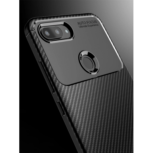 Xiaomi Mi 8 Lite Kılıf Silikon Parmak İzi Bırakmayan Karbon Soft Negro Kapak - Lacivert