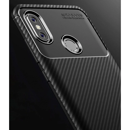 Xiaomi Mi 8 Pro Kılıf Silikon Parmak İzi Bırakmayan Karbon Soft Negro Kapak - Siyah