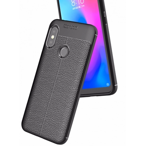 Xiaomi Mi 8 SE Kılıf Deri Görünümlü Lüks Parmak İzi Bırakmaz Niss Silikon Kapak - Lacivert