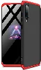 Xiaomi Mi 9 Kılıf 3 Parçalı 360 Tam Korumalı Rubber AYS Kapak  - Kırmızı - Siyah