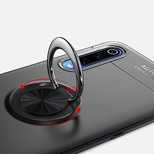 Xiaomi Mi 9 Kılıf Renkli Silikon Yüzüklü Standlı Auto Focus Ravel Kapak - Mavi