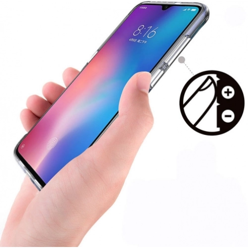Xiaomi Mi 9 Kılıf Clear Guard Serisi Gard Kapak - Şeffaf