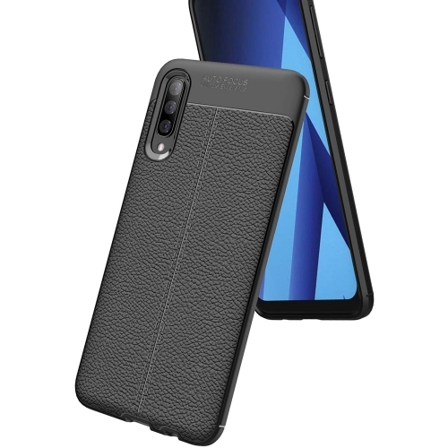 Xiaomi Mi 9 Kılıf Deri Görünümlü Lüks Parmak İzi Bırakmaz Niss Silikon Kapak - Lacivert