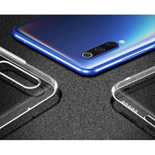 Xiaomi Mi 9 Kılıf Kamera Korumalı Esnek Silikon Kapak - Şeffaf