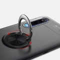 Xiaomi Mi 9 SE Kılıf Renkli Silikon Yüzüklü Standlı Auto Focus Ravel Kapak - Siyah