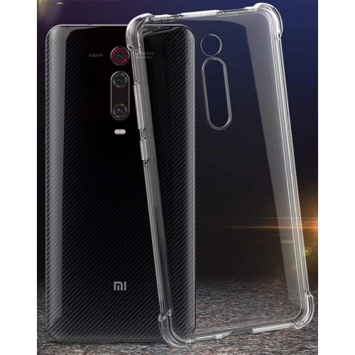 Xiaomi Mi 9T Kılıf Silikon Köşe Korumalı Airbag Darbe Emici Kapak - Şeffaf