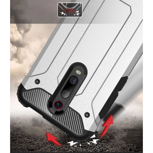 Xiaomi Mi 9T Kılıf Zırhlı Tank Crash Silikon Kapak - Rose Gold