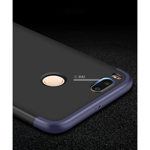 Xiaomi Mi A1 Kılıf 3 Parçalı 360 Tam Korumalı Rubber AYS Kapak  - Siyah