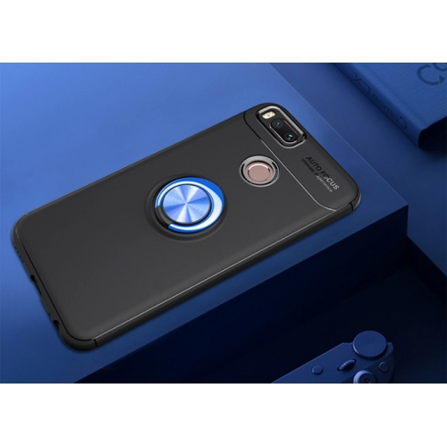 Xiaomi Mi A1 Kılıf Renkli Silikon Yüzüklü Standlı Auto Focus Ravel Kapak - Rose Gold