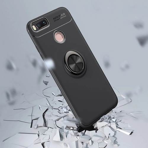 Xiaomi Mi A1 Kılıf Renkli Silikon Yüzüklü Standlı Auto Focus Ravel Kapak - Rose Gold