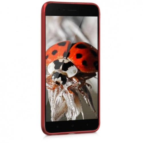 Xiaomi Mi A1 Kılıf İnce Soft Mat Renkli Esnek Silikon Kapak - Kırmızı