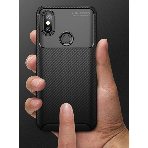 Xiaomi Mi A2 Kılıf Silikon Parmak İzi Bırakmayan Karbon Soft Negro Kapak - Siyah