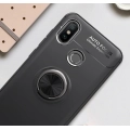 Xiaomi Mi A2 Lite Kılıf Renkli Silikon Yüzüklü Standlı Auto Focus Ravel Kapak - Rose Gold