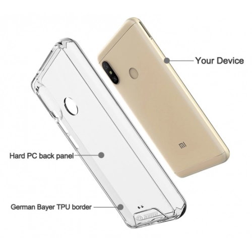 Xiaomi Mi A2 Lite Kılıf Clear Guard Serisi Gard Kapak - Şeffaf