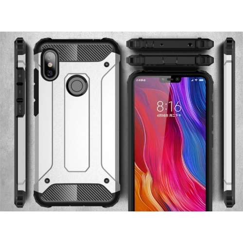 Xiaomi Mi A2 Lite Kılıf Zırhlı Tank Crash Silikon Kapak - Rose Gold