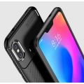 Xiaomi Mi A2 Lite Kılıf Silikon Parmak İzi Bırakmayan Karbon Soft Negro Kapak - Lacivert