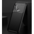 Xiaomi Mi A2 Lite Kılıf Silikon Parmak İzi Bırakmayan Karbon Soft Negro Kapak - Lacivert