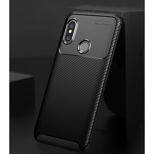 Xiaomi Mi A2 Lite Kılıf Silikon Parmak İzi Bırakmayan Karbon Soft Negro Kapak - Lacivert