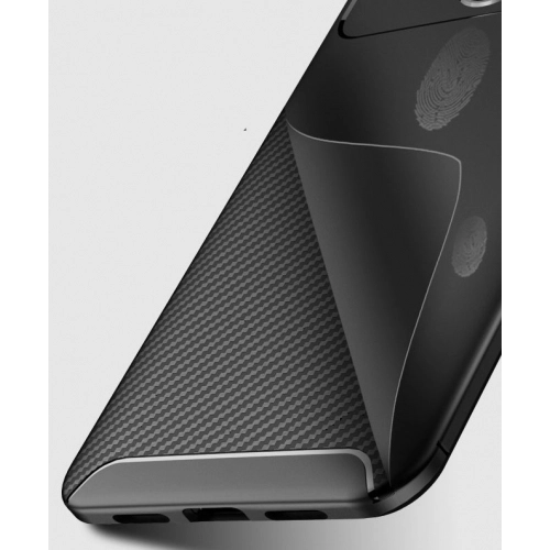 Xiaomi Mi A2 Lite Kılıf Silikon Parmak İzi Bırakmayan Karbon Soft Negro Kapak - Lacivert