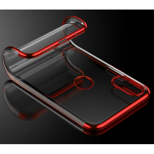 Xiaomi Mi A2 Lite Kılıf Renkli Köşeli Lazer Şeffaf Esnek Silikon - Gold