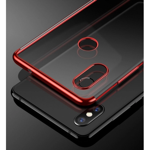 Xiaomi Mi A2 Lite Kılıf Renkli Köşeli Lazer Şeffaf Esnek Silikon - Gold