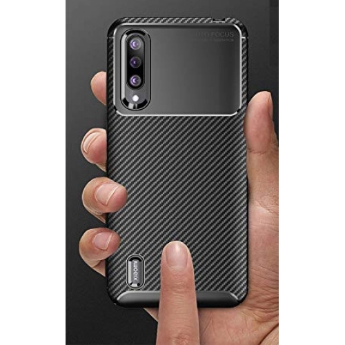 Xiaomi Mi A3 Kılıf Silikon Parmak İzi Bırakmayan Karbon Soft Negro Kapak - Siyah