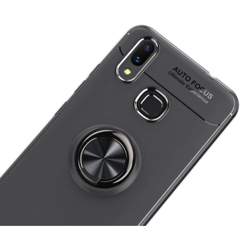 Xiaomi Mi Max 3 Kılıf Renkli Silikon Yüzüklü Standlı Auto Focus Ravel Kapak - Rose Gold