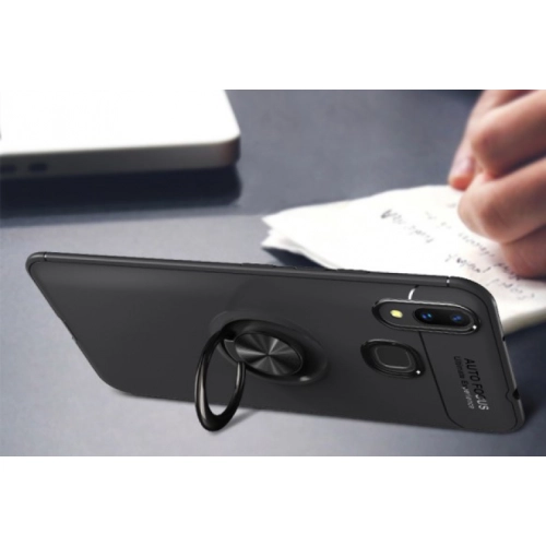 Xiaomi Mi Max 3 Kılıf Renkli Silikon Yüzüklü Standlı Auto Focus Ravel Kapak - Rose Gold