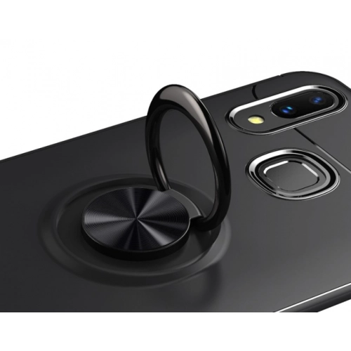 Xiaomi Mi Max 3 Kılıf Renkli Silikon Yüzüklü Standlı Auto Focus Ravel Kapak - Rose Gold