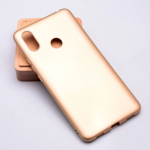 Xiaomi Mi Max 3 Kılıf İnce Soft Mat Renkli Esnek Silikon Kapak - Gold