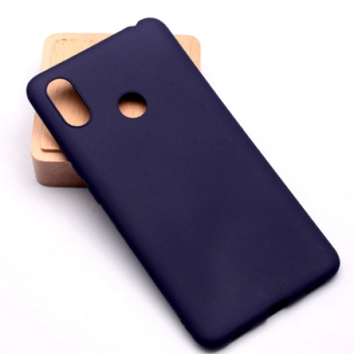 Xiaomi Mi Max 3 Kılıf İnce Soft Mat Renkli Esnek Silikon Kapak - Lacivert