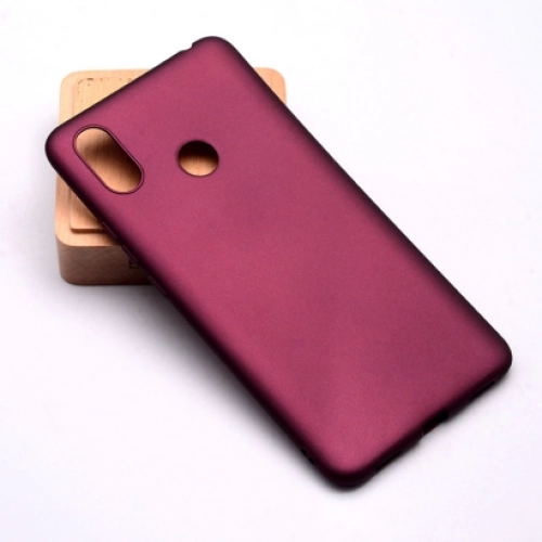 Xiaomi Mi Max 3 Kılıf İnce Soft Mat Renkli Esnek Silikon Kapak - Mürdüm