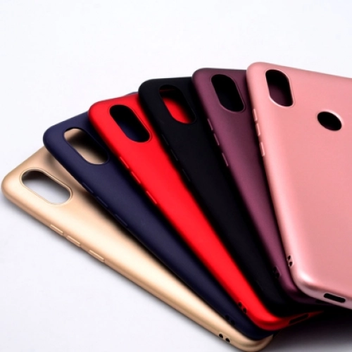 Xiaomi Mi Max 3 Kılıf İnce Soft Mat Renkli Esnek Silikon Kapak - Rose Gold